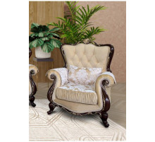 Кресло Лорена (темный орех, калифорния айвори)