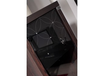 Одностворчатый шкаф витрина для посуды Мира MIRA-02 венге