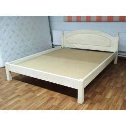 Двуспальная кровать Лотос сосна Б-1090-21BRU (брашированный крем) 1600 мм