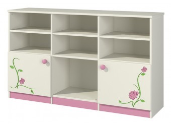 Модульная детская стенка для книг и игрушек с полками и ящиками Розалия
