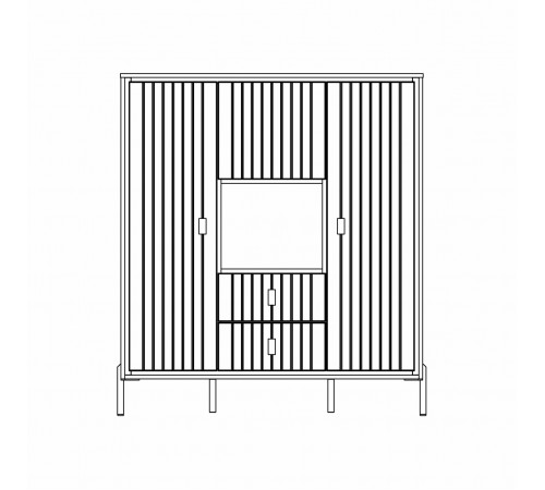 Шкаф комбинированный в гостиную Люксор МН-042-03