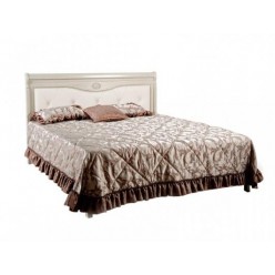 Двуспальная кровать Лика ММ-137-02/Б (белая эмаль) без изножья