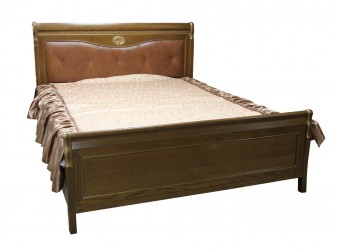 Двуспальная кровать Лика ММ-137-02 (медовый дуб+зп) с изножьем