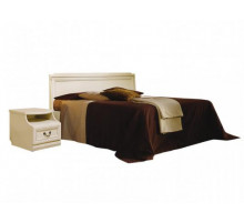 Двуспальная кровать Нинель ММ-167-02 (белая эмаль)