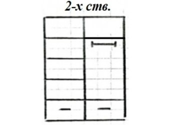 Двухстворчатый шкаф для одежды Римини MUR-118-05