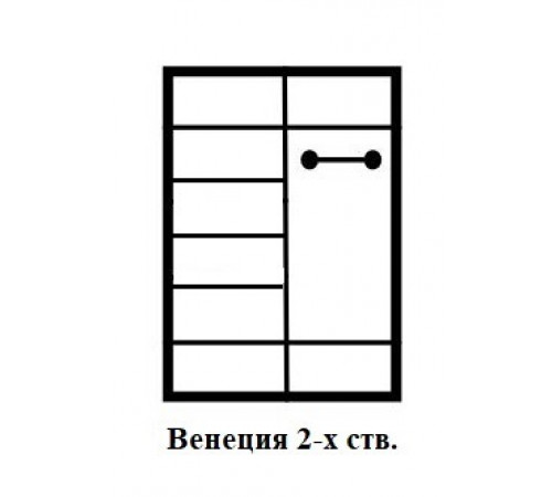 Двухстворчатый шкаф для одежды Венеция MUR-101-05 st Двухстворчатый шкаф для одежды Венеция MUR-101-05 st