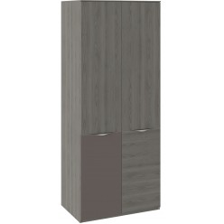 Шкаф для одежды с 1 дверью и 1 с ЛКП «Либерти» (Хадсон/Фон Серый) СМ-297.07.025